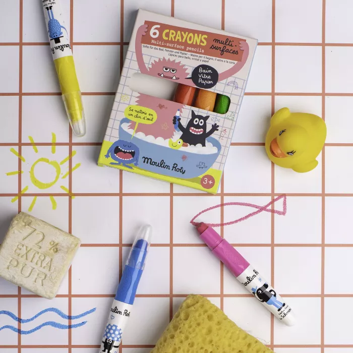 6 crayons multi-surfaces – Les Schmouks – Image 3