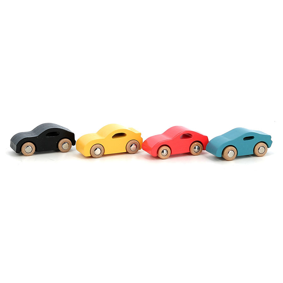 Coffret de 4 voitures Super cars en bois – Image 2