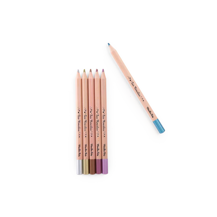 6 crayons métallisés – Les Rosalies – Image 3