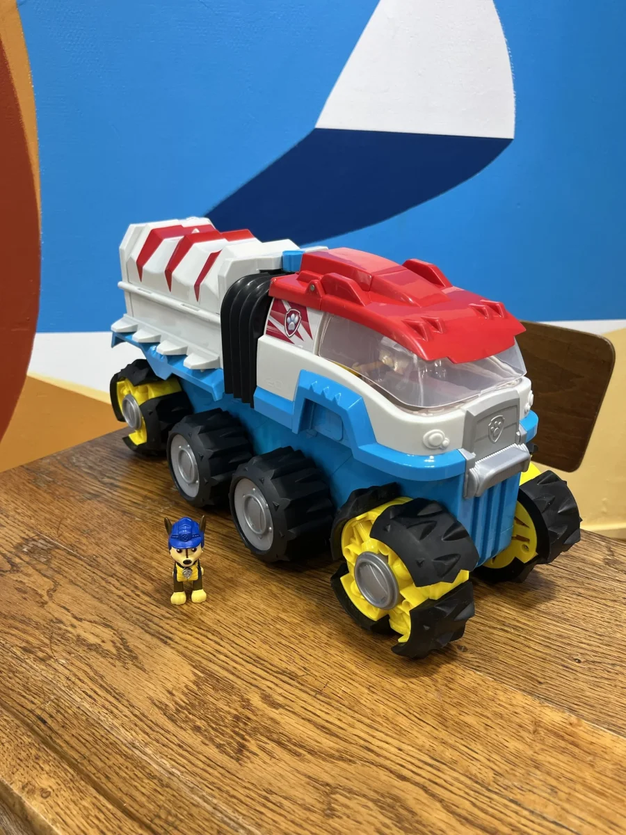 Camion motorisé Dino Patroller + figurine Chase – Dino Rescue – Pat Patrouille