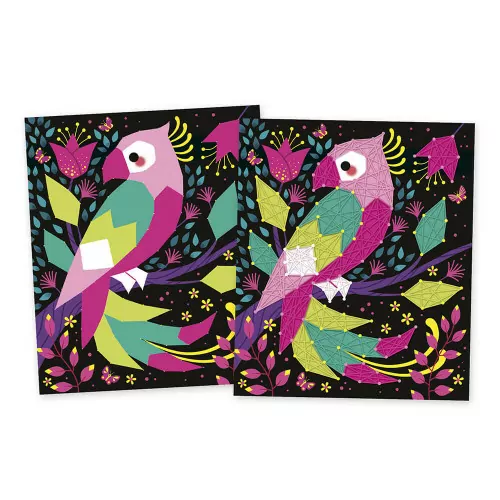 2 tableaux en fils tendus – Animaux de la jungle à créer – Image 8