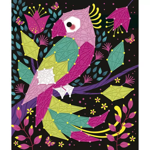 2 tableaux en fils tendus – Animaux de la jungle à créer – Image 5