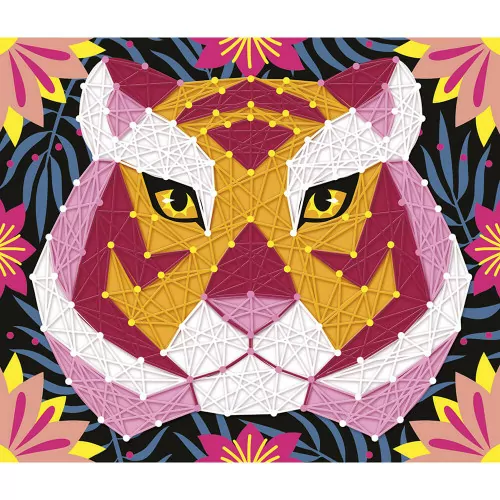 2 tableaux en fils tendus – Animaux de la jungle à créer – Image 3